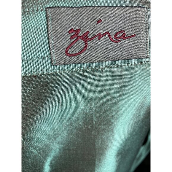 OS Vintage Zina Thai Silk Boxy Drape Button Up Blouse Big Shirt - Picture 4 of 5